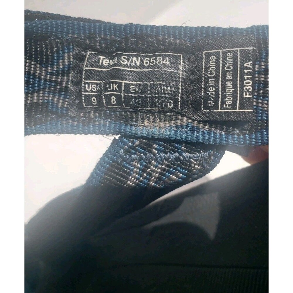 Mens Teva Sandal Sz 9 for Sport Water Wear Blue Black Gray Strap Pattern SN6584 - Picture 5 of 9